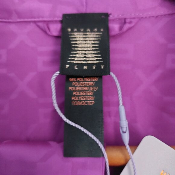 Savage X Fenty Mens Purple Lounge Set Smoking Jacket Pants XL New Satin Luxe - Picture 11 of 12